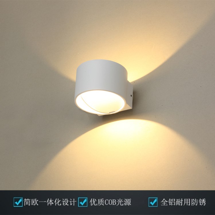 極簡約壁燈 LED節(jié)能新款 COB科銳外墻燈 庭院上下照雙頭燈 招經(jīng)銷