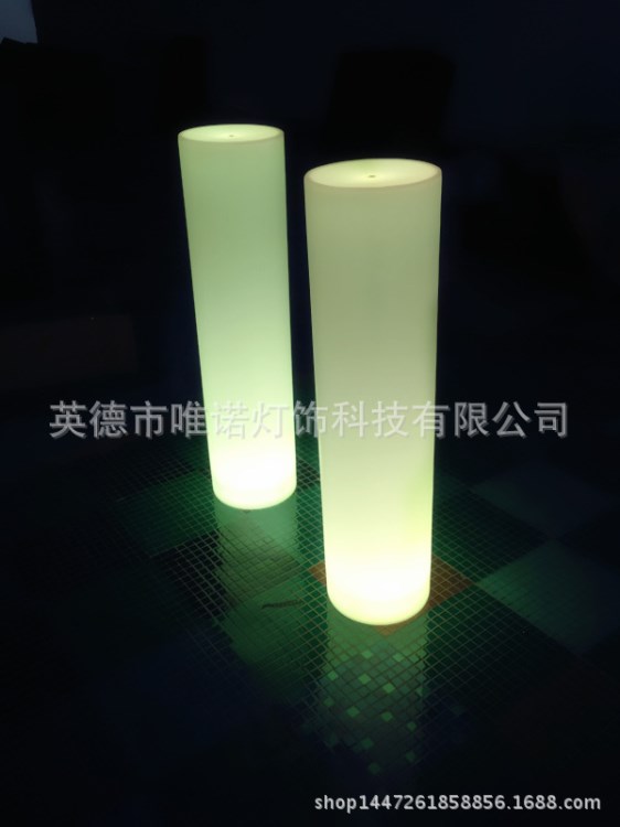 新品圓柱燈 led發光家具場地布置道具圓形落地庭院燈