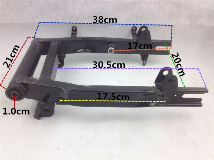 電動(dòng)車配件批發(fā)鐵件通用電摩款后平叉后叉電機(jī)支架21寬38長(zhǎng)雙撐位
