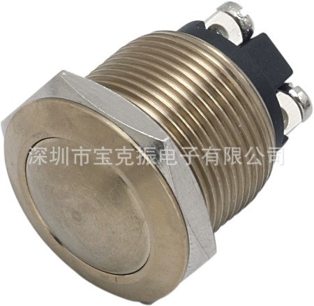 供應19mm防水，圓頭不帶燈，金屬按鈕開關，酒店門鈴開關，青銅色