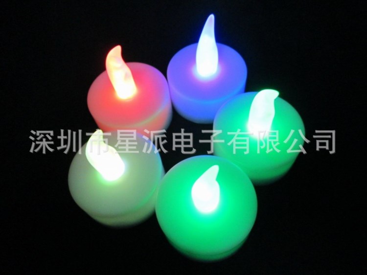 廠價(jià)直銷 LED發(fā)光蠟燭 閃光電子蠟燭 酒吧用品 吹不滅七彩蠟燭燈