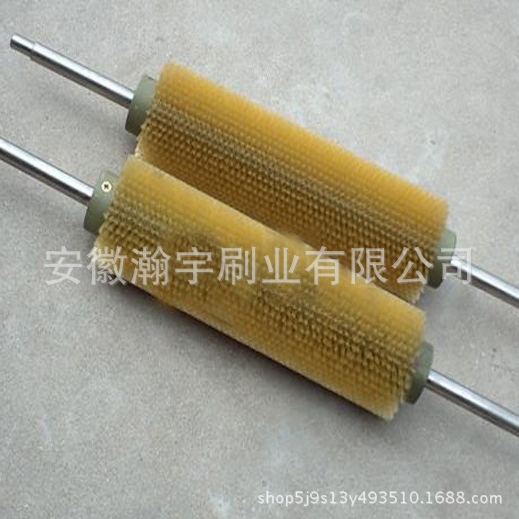 尼龍絲毛刷輪清洗毛刷輪除塵清掃輥刷毛刷滾筒圓柱形毛刷輥定制