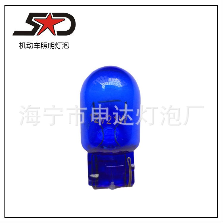 廠家批發(fā)汽車、電動車、摩托車燈具轉(zhuǎn)向燈 單絲 T20 12V21W本藍色