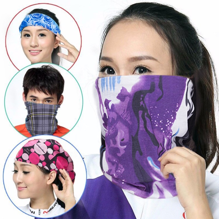 魔术头巾 户外骑行高弹防晒无缝脖套bandanas 百变头巾定制