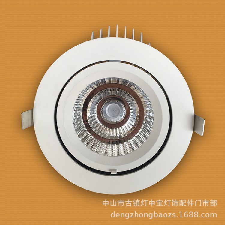 產(chǎn)銷 嵌入式30W象鼻燈套件 COB壓鑄象鼻燈外殼20W 萬(wàn)向伸縮象鼻燈