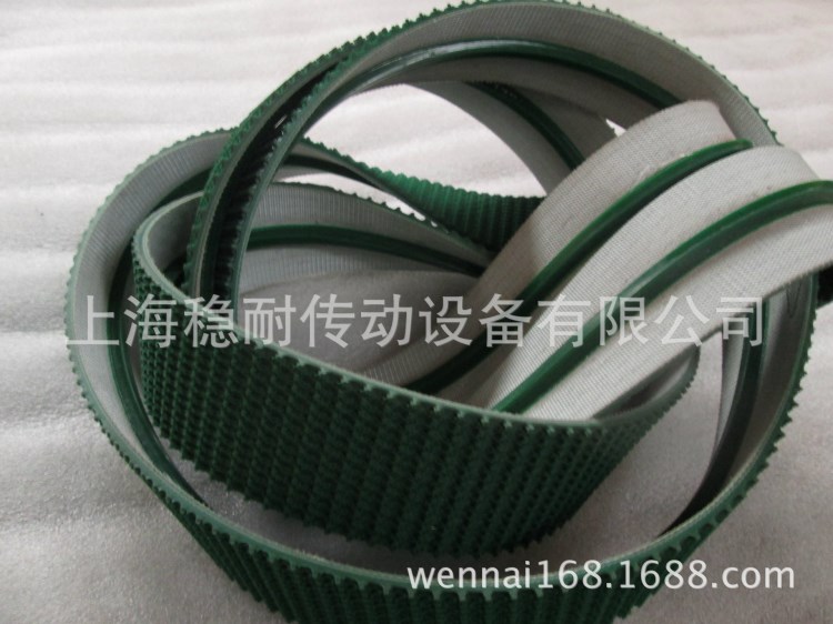 供應 封箱機草綠色導條花紋皮帶pvc導條