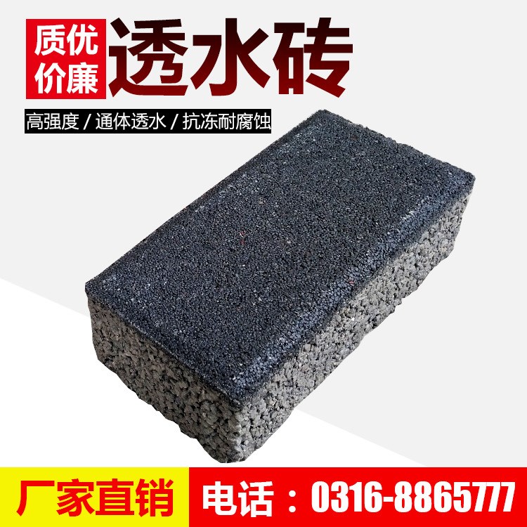 廠家直銷 環(huán)保透水磚 黑色 廣場磚步道磚