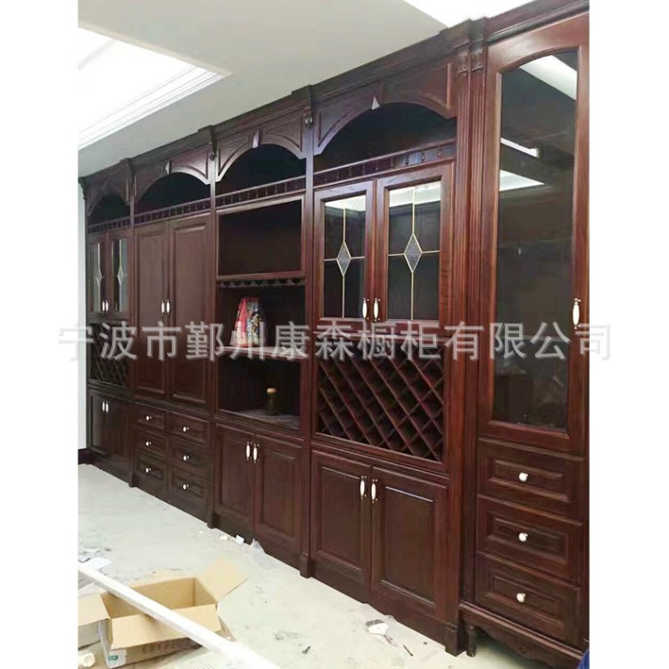 全屋整體家具定制 客廳櫥柜壁柜展示柜定做 美式簡歐櫥柜