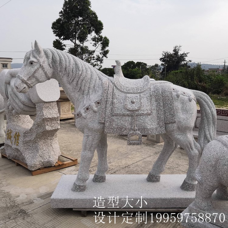 工藝廠家批發(fā)石材雕塑動物 石雕馬 園林景觀戰(zhàn)馬寺廟廣場雕刻石條