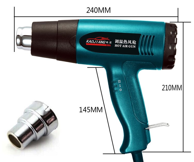 廠家生產(chǎn)批發(fā)KJ-620D兩檔恒溫熱風槍 一檔300度 二檔580度熱風槍