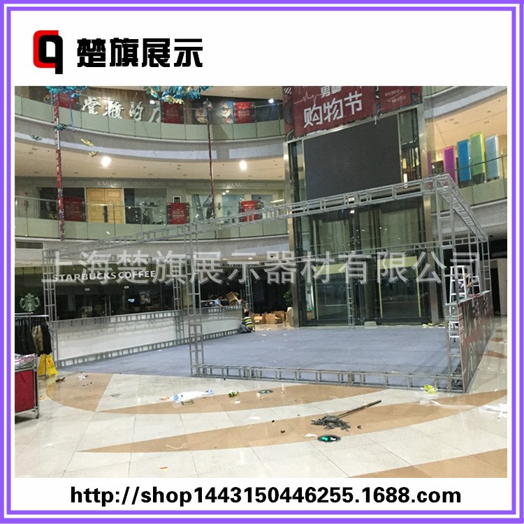 上海展覽公司舞臺背景廣告桁架 熱鍍鋅方管桁架制造搭建 安裝出租