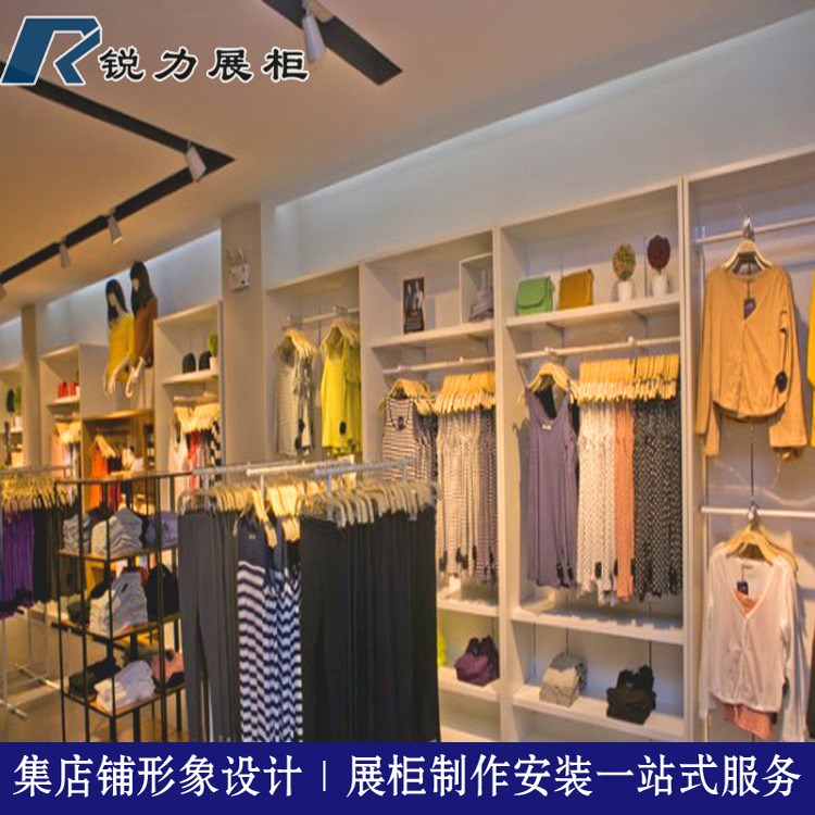 女裝展柜 服裝專賣店展示柜 女裝店鋪裝修設計 木質服裝展柜直銷