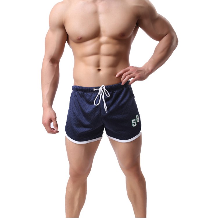 男士?jī)?nèi)褲 網(wǎng)孔系帶雙層速干健身男運(yùn)動(dòng)短褲三分褲 廠家直銷