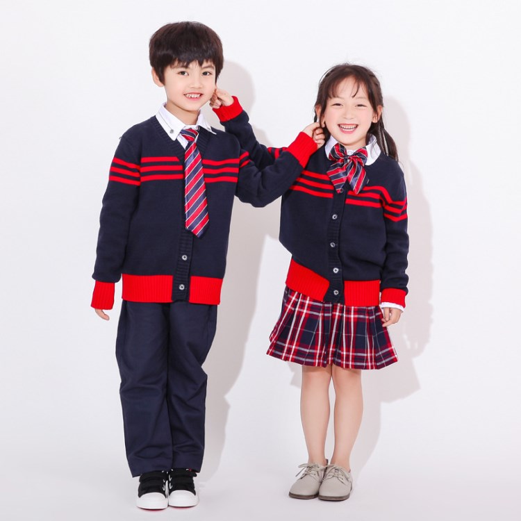 春秋襯衣英倫校服定制兒童學院風班服套裝幼兒園園服童裝批發待發