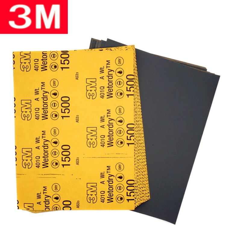 3M401Q 1500目工業(yè)研磨用精細(xì)水砂紙 100張/封 5封/箱 現(xiàn)貨批發(fā)