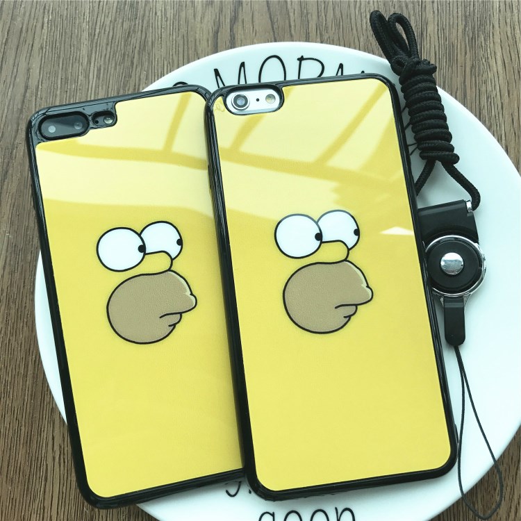 iphone8硅膠蘋果7大臉卡通6手機(jī)殼X鏡面亞克力貼片tpu彩繪Plus創(chuàng)