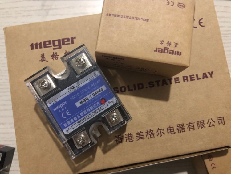 全新常開式MGR-1D4840 DC-AC 40A 直流控交流單相固態(tài)繼電器