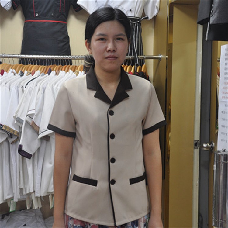 餐厅物业楼层清洁服酒店宾馆工作服夏装女保洁服后勤PA服