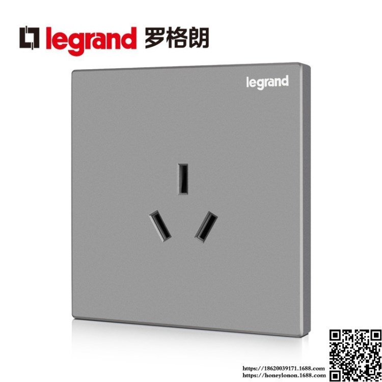 Legrand/羅格朗 逸景系列 16A三扁插座_深砂銀K8/426/15CS-C3