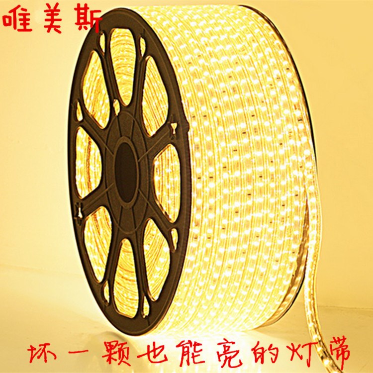 led燈帶防電防水高壓5050LED貼片燈帶 柔性 軟燈條220v廠家直銷