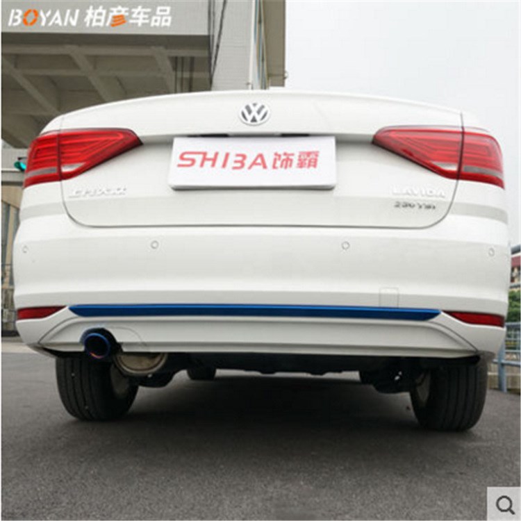 大眾朗逸后杠飾條 汽車用品改裝 朗逸不銹鋼后保險(xiǎn)杠裝飾亮條配件