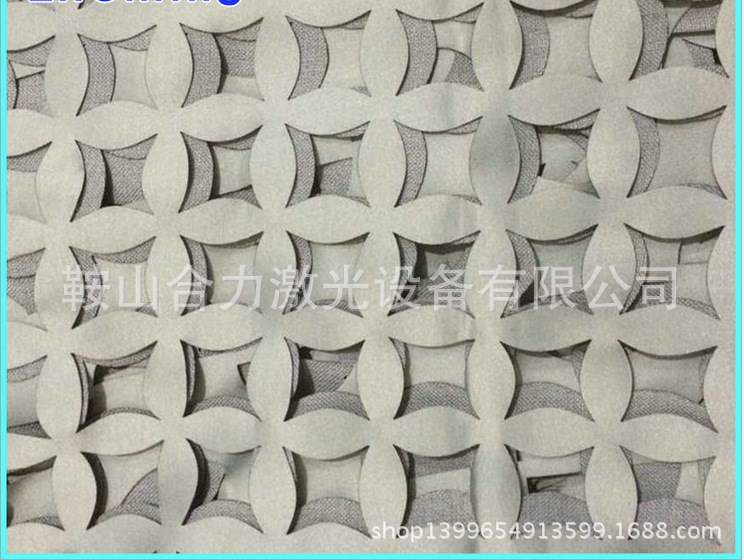 廠家直銷激光切割機 窗簾亞麻布激光鏤空沖孔加工 服裝激光加工