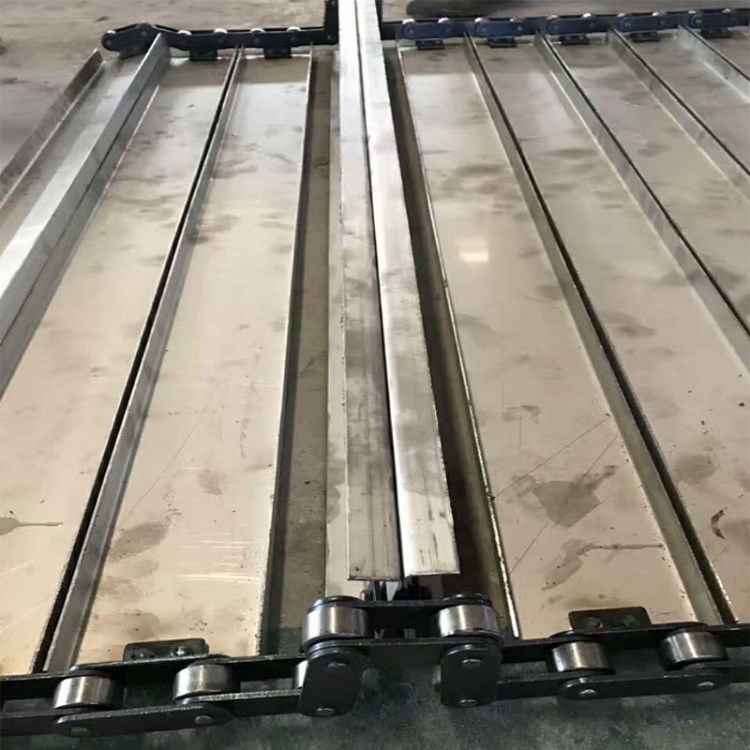 不銹鋼鏈板輸送帶排屑機304 刮板機輸送機專用重型工業(yè)滾珠鏈板
