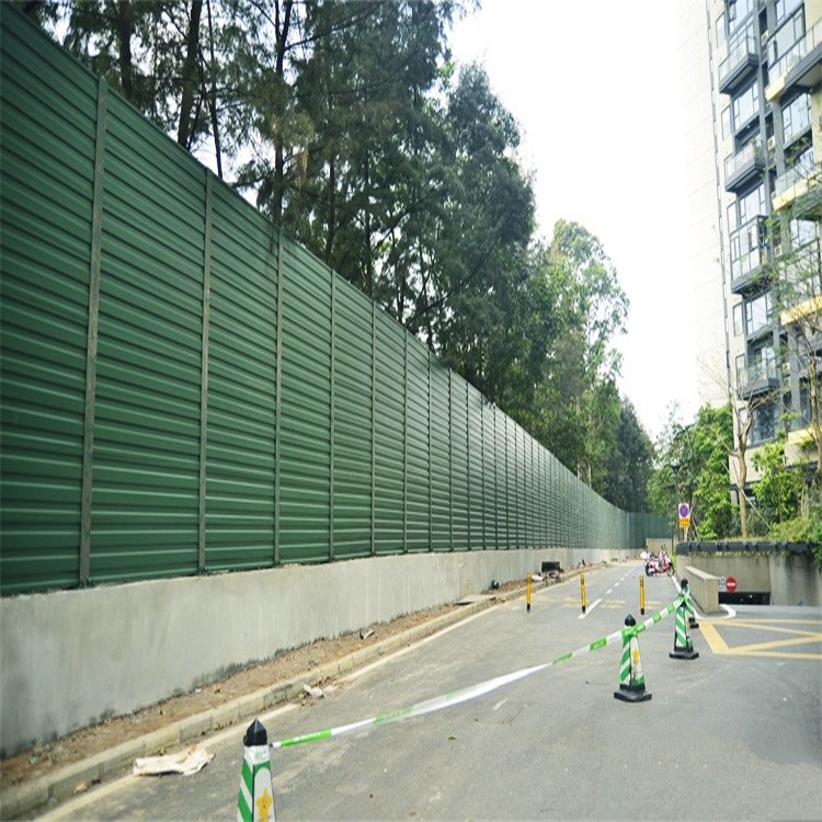 小區吸音聲屏障馬路金屬隔音板圓孔鋁板隔音屏障室外防銹消音屏障