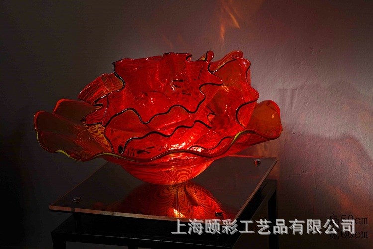 琉璃艺术品 玻璃工艺品 酒店会所软装饰品摆件 玻璃吹制艺术品