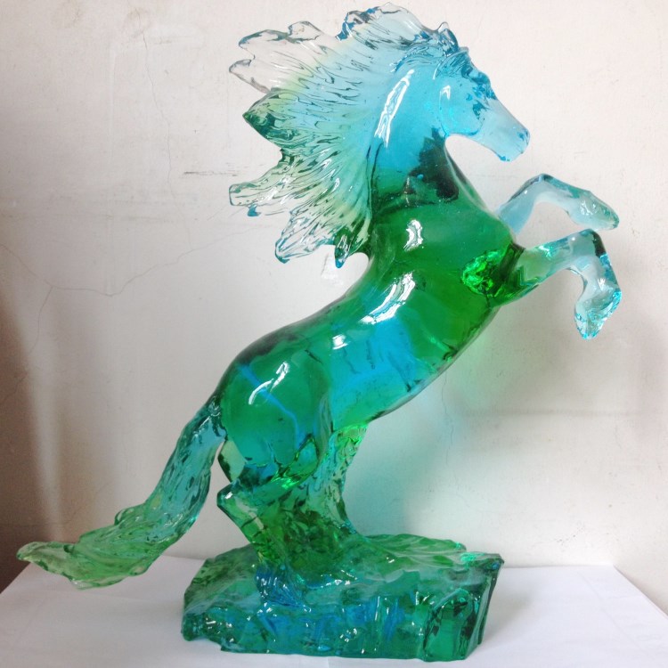 水晶琉璃工艺品马水晶琉璃工艺品礼品立马成功摆件琉璃艺术品