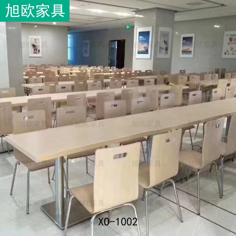 快餐桌椅分体餐桌食堂饭堂肯德基防火板一桌四椅组合员工餐厅桌椅