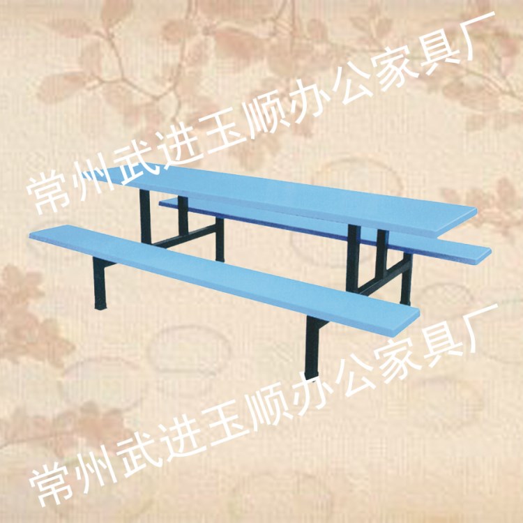 學(xué)校餐廳食堂四人位連體餐桌椅快餐椅  長條形餐桌廠家直銷