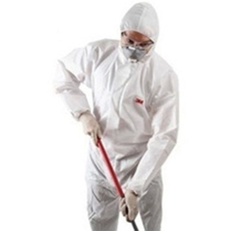 白色帶帽3M 4510防護(hù)服連體防靜電防液體噴濺粉塵顆粒無(wú)塵全封閉