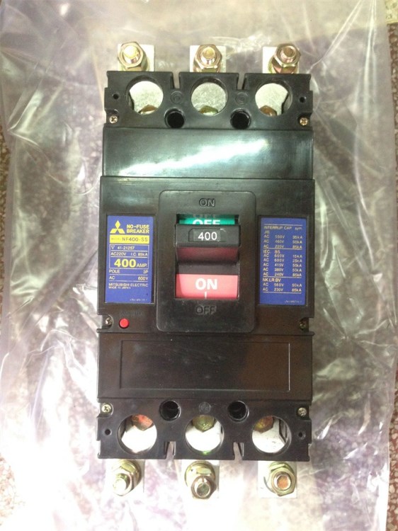 三菱400A斷路器黑色原裝拆機NF400-SW 400A 3P三相斷路器空氣開關