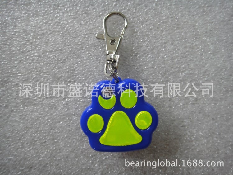 寵物用品 寵物貓狗小腳印夜明閃燈掛牌 寵物防走失掛墜