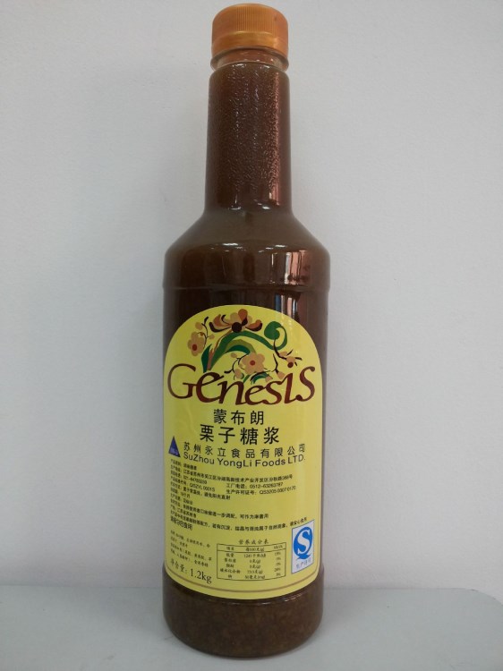 永立GENESIS 蒙布朗栗子糖漿1.3kg吉尼士 餐飲連鎖COCO專用奶茶