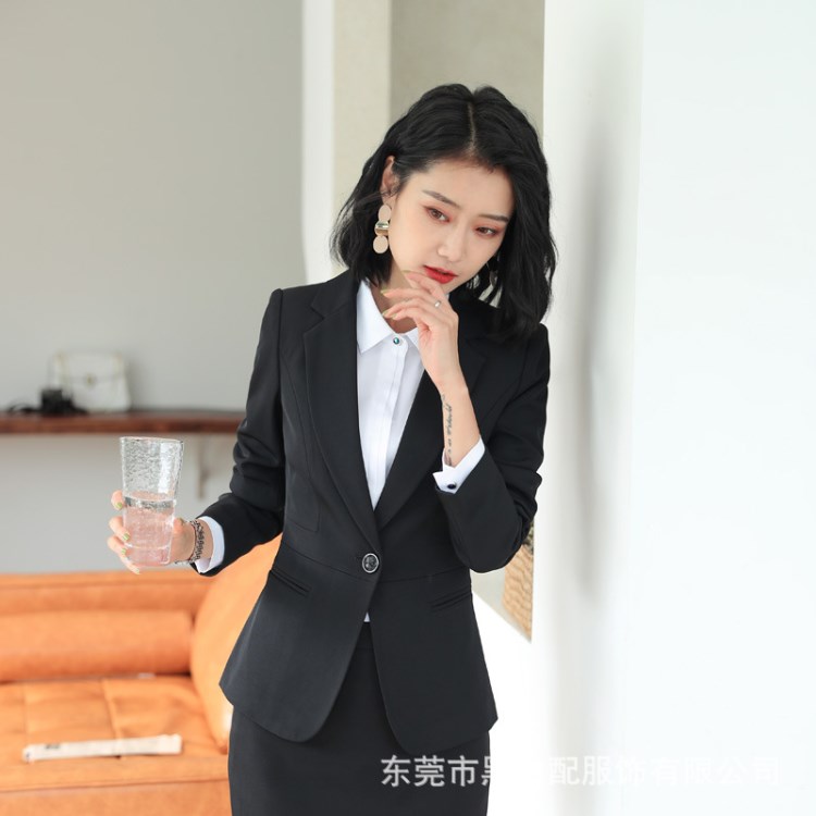 XN8029职业装2018春秋冬款长袖女裤西装工作服套装/网纹料