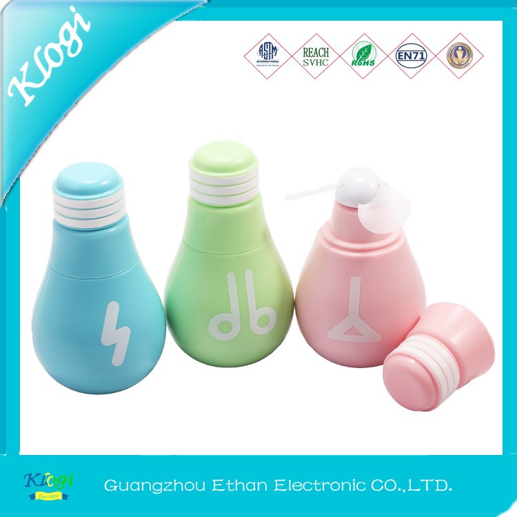創意禮品廣告定制logo燈泡款5v學生兒童充電迷你手持便攜小風扇