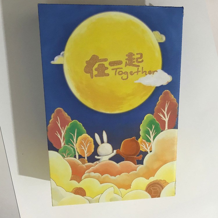 批發(fā) 環(huán)保禮品紙盒 彩印折疊月餅食品包裝盒 盒子定做印logo