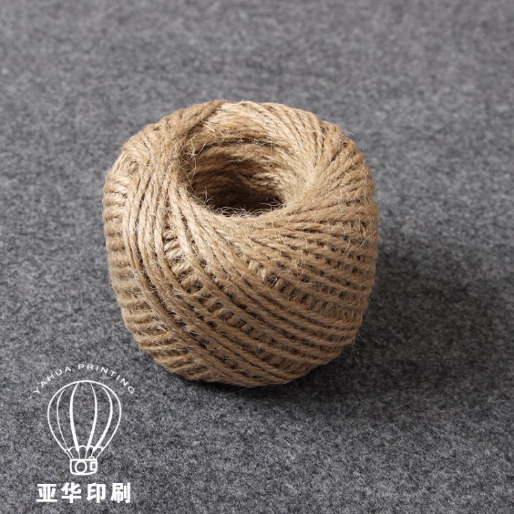 2mm 天然黃麻線環(huán)保染色麻繩DIY手工藝編織裝飾繩子 吊牌繩100碼