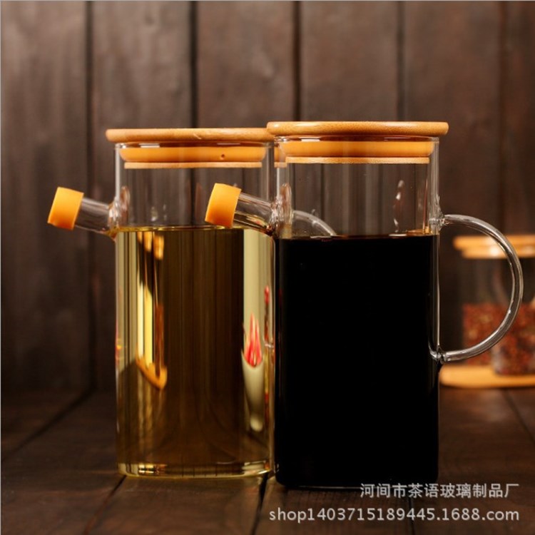 無鉛玻璃防漏耐腐蝕玻璃油壺醬油瓶 玻璃調料瓶 廚房用品蜂蜜罐