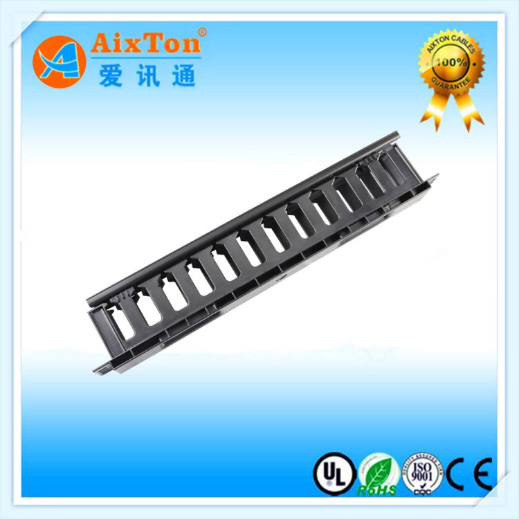 廠家直銷泛達12檔塑料理線架 19英寸1U機架式理線架 可OEM貼牌