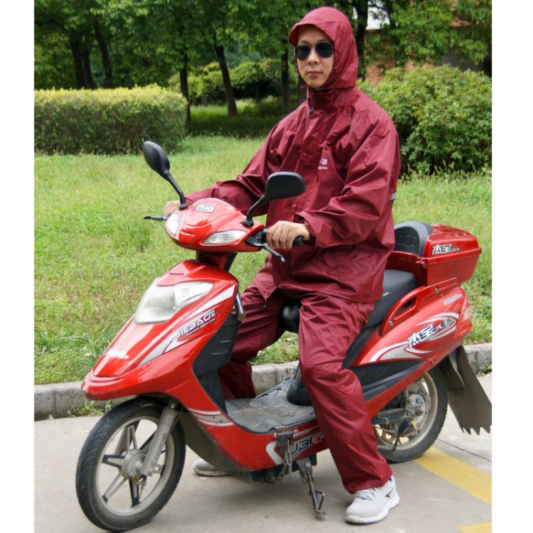 星多源分體雨衣套裝 摩托車防雨服套裝 電瓶車雨衣防潮透氣服