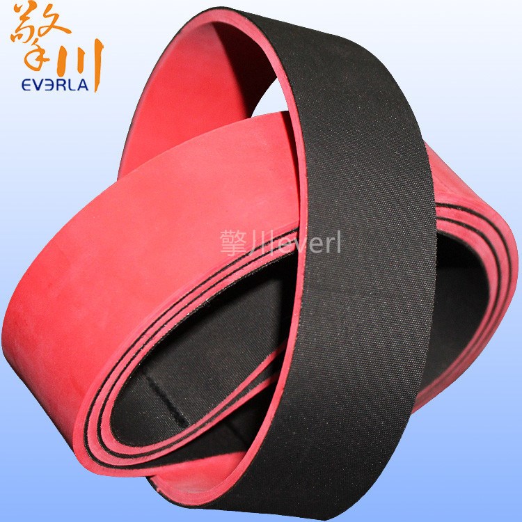 批發(fā)包裝機(jī)平皮帶 加紅膠傳動(dòng)帶 粘合機(jī)皮帶片基帶加紅色橡膠定做