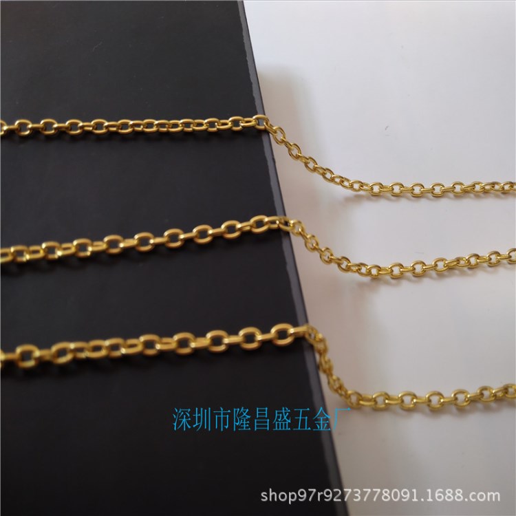 廠家直銷五金細(xì)鏈條配件鞋服飾鏈條女士搭配鏈項(xiàng)鏈?zhǔn)宙湽に嚻放滏?
                                                         style=