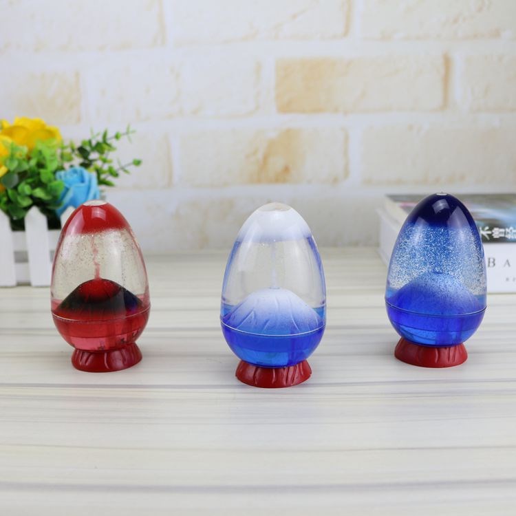 SY17帶底座蛋殼火山爆發(fā)浮沙  創(chuàng)意精品學(xué)生禮品工藝品家居小沙漏