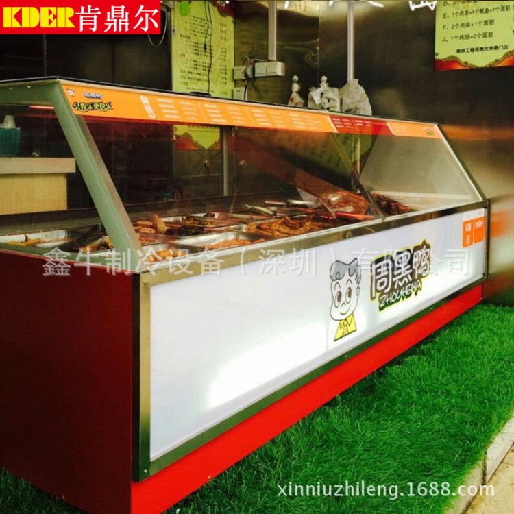 新款熟食柜鴨脖冷藏展示柜商用鹵味冷菜保鮮柜直/風(fēng)冷直角展示柜