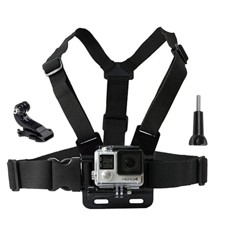 GoPro5/6配件 運(yùn)動(dòng)相機(jī)B款胸帶+J型底座 適用所有hero系列相機(jī)