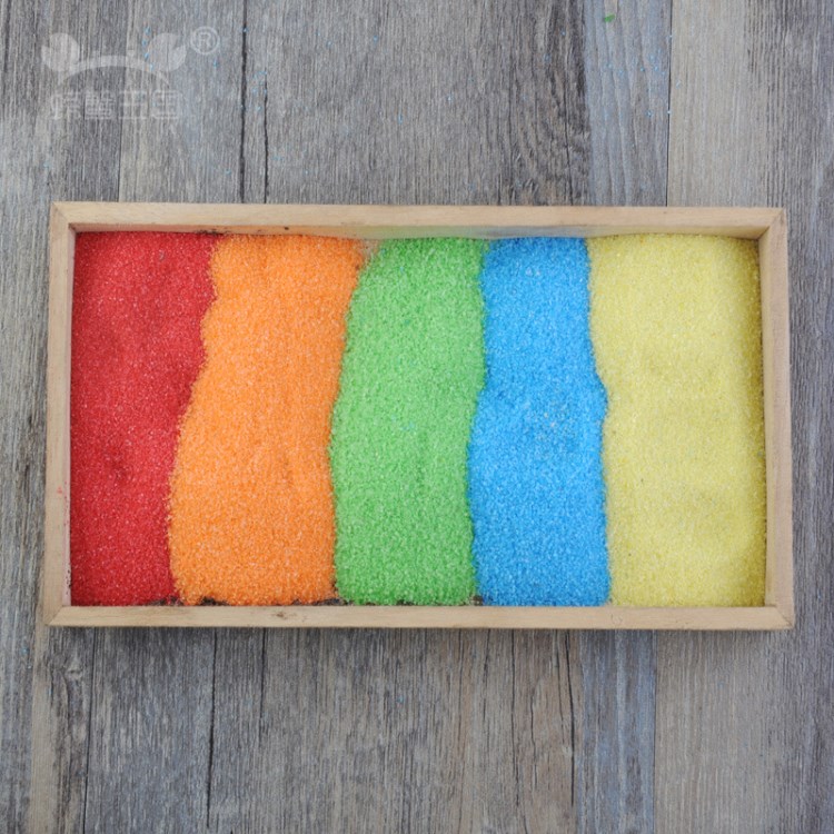 五彩砂石多肉花盆微景觀裝飾品 園藝用品彩色沙子細(xì)沙生態(tài)瓶盆栽