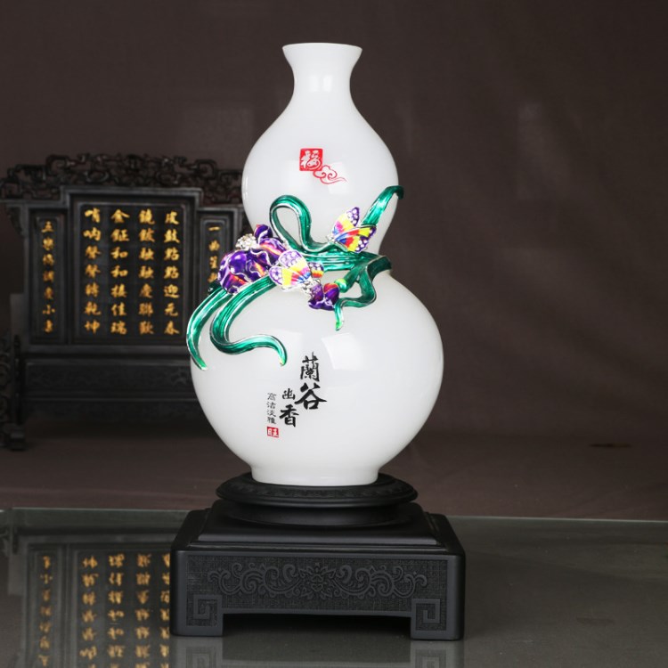 創(chuàng)豪 琉璃花瓶工藝品擺件家居辦公室裝飾品商務(wù)慶典開業(yè)定制禮品